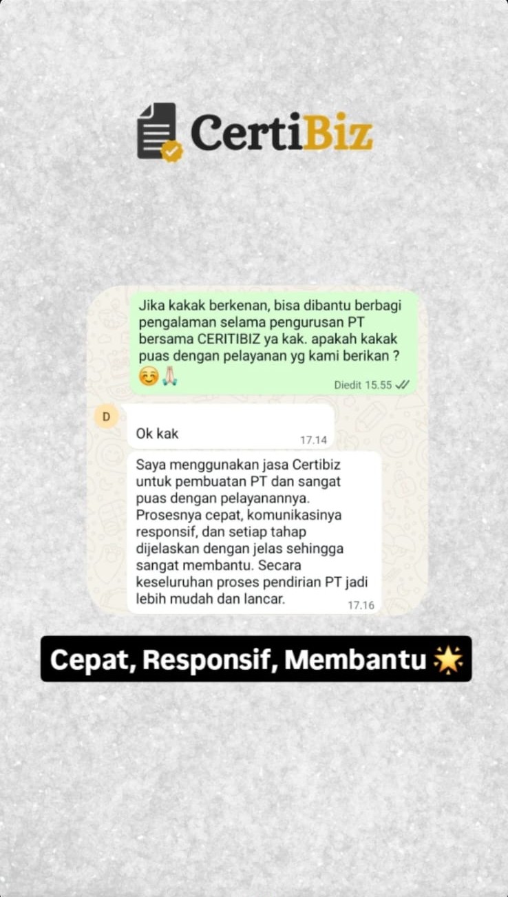 Bukti testimoni CertiBiz 10